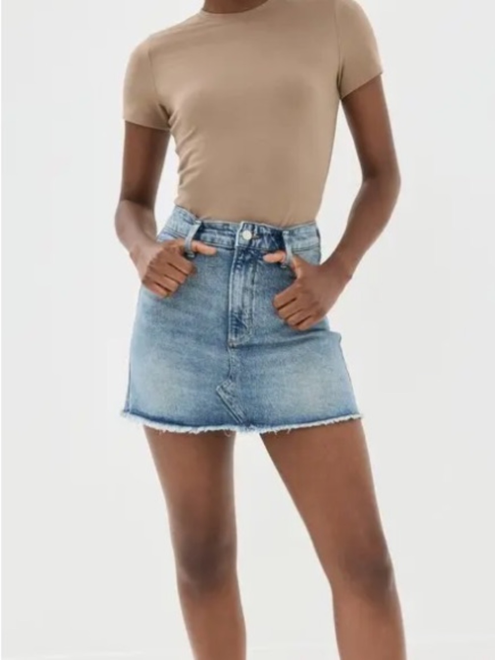 Good American — Uniform Denim Mini Skirt